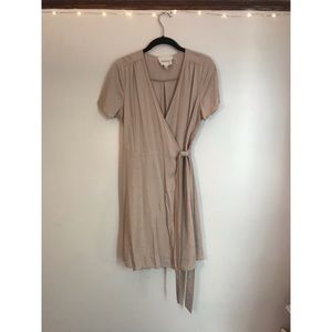 Tan Moon River Wrap Dress